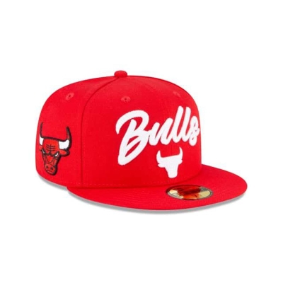 Black Chicago Bulls Hat - New Era NBA NBA Draft Alternate 59FIFTY Fitted Caps USA6704982